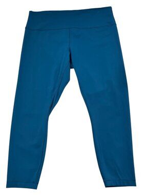 Lululemon Wunder Train High Rise Tight Capri Blue 25" Inseam Size 18